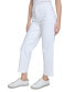 Фото #3 товара Women's Raw-Hem Straight-Leg Denim Jeans