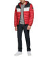 Фото #4 товара Men's Quilted Color Blocked Hooded Puffer Jacket