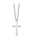 Polished Cross Pendant on a 18 inch Cable Chain Necklace