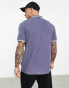 Napapijri Macas patch logo pique short sleeve polo in purple