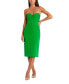 Фото #2 товара Women's Crepe Strapless Twist Top Fitted Midi Dress