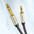 Фото #2 товара Kabel przewód przejściówka audio TRS mini jack 3.5mm - jack 6.35mm 1m szary
