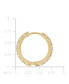 ფოტო #5 პროდუქტის Diamond Cut Flat Bead Link Small Huggie Hoop Earrings in 10k Two-Tone Gold, 3/4"
