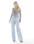 Фото #6 товара ASOS DESIGN Petite mid rise baggy boyfriend jeans in light blue