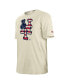 Фото #3 товара Men's Cream New York Mets 4th of July Flag Fill T-Shirt