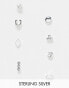 Фото #1 товара Accessorize mix & match stud x 8 multipack in sterling silver