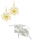 ფოტო #2 პროდუქტის 14K Gold-Plated Wire Flower Earrings