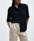 Women's Linen-Blend Elastic Waist Trousers