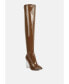 Фото #3 товара noire thigh high long boots in patent pu