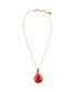 Фото #1 товара Barse wildfire Bronze and Genuine Red Howlite Pendant Necklace