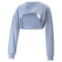 Фото #1 товара Puma Forever Luxe Cloudspun Cropped Crew Neck Sweatshirt Womens Grey 52312918