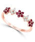 Фото #1 товара Кольцо LALI Jewels Ruby & Diamond Flower Band