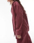Фото #8 товара Topshop co-ord casual textured beach shirt in burgundy