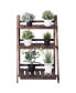 Фото #4 товара 3 Tier Outdoor Wood Design Flower Pot Shelf Stand Folding Display Rack Garden