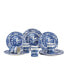 Blue Italian 12-Piece Dinnerware Set,Service for 4