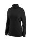 Фото #3 товара Women's Black New Orleans Saints Long Sleeve Tri-Blend Turtleneck T-shirt