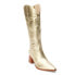 Фото #3 товара Matisse Addison Metallic Pointed Toe Cowboy Womens Gold Casual Boots ADDISON-71