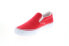 Lugz Bandit WBANDIC-637 Womens Red Canvas Slip On Lifestyle Sneakers Shoes 11