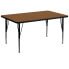 Фото #1 товара 36''W X 72''L Rectangular Oak Hp Laminate Activity Table - Height Adjustable Short Legs