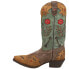 Laredo Miss Kate Floral Tooled Inlay Snip Toe Cowboy Womens Brown Dress Boots 5