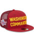 Фото #1 товара Men's Burgundy Washington Commanders Stacked Trucker 9FIFTY Snapback Hat
