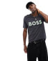 Фото #1 товара BOSS Green logo t-shirt in charcoal