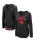 Фото #1 товара Women's Black Louisville Cardinals My Lover Lightweight Hooded Long Sleeve T-shirt