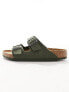 Birkenstock Arizona sandals in sage green suede