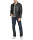 Фото #5 товара Men's Faux Leather Snap-Front Water-Resistant Jacket