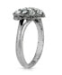 ფოტო #2 პროდუქტის Pewter Crystal Pave Heart Ring