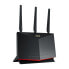 ASUS RT-AX86U Pro - Wi-Fi 6 (802.11ax) - Dual-band (2.4 GHz / 5 GHz) - Ethernet LAN - Black - Tabletop router