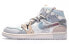 Фото #2 товара 【定制球鞋】 Jordan Air Jordan 1 Mid SE Craft 达芬奇定制 特殊鞋盒 雪花蜜羽 涂鸦 中帮 复古篮球鞋 GS 蓝灰 / Кроссовки Jordan Air Jordan DQ3726-100