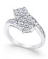 Фото #1 товара Diamond Bypass Ring (1 ct. t.w.) in 14k White Gold