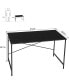 47.2"W X 23.6" D X 29.6"H Metal Frame Home Office Writing Desk - Full Black