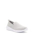 Фото #1 товара Athletic Works Women's Gray White Comfort Low Vamp Slip On Sneaker Shoes US 7.5