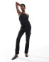 Фото #2 товара Calvin Klein Jeans waist chain slim straight leg pants in black