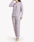 Фото #1 товара Women's Floral Notes Soft Long-Sleeve Pajama Set