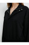 Yarım Fermuarlı Sweatshirt Ribanalı Uzun Kollu Çıtçıt Düğmeli