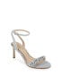 Высокие вечерние босоножки для женщин Jewel Badgley Mischka Dallyce Stiletto Серебристый, 9.5 m - фото #1