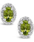 ფოტო #5 პროდუქტის Gemstone and Diamond Accent Stud Earrings in Sterling Silver