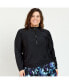 Фото #1 товара Women's Women's Plus Size Half-Zip Nora Swim Top