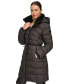 Фото #10 товара Women's Rope Belted Faux-Fur-Trim Hooded Puffer Coat