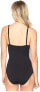 Tommy Bahama Womens 185914 Pearl V Neck One Piece Swimsuit Black Size 12