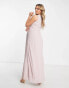 Фото #6 товара TFNC Maternity pleat waistband maxi dress in mink pink