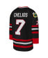 Фото #3 товара Mitchell Ness Youth Chris Chelios Black Chicago Blackhawks 1997-98 Blue Line Captain Patch Player Jersey