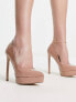 Madden Girl Lidia platform pointed heeled shoes in beige