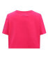 ფოტო #3 პროდუქტის Women's Pink Texas Rangers Triple Pink Boxy Cropped T-shirt