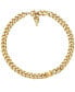 ფოტო #2 პროდუქტის Women's Statement Link Necklace 14K Gold Plated Brass with Clear Stones