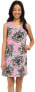NIC+ZOE 241996 Womens Floral Print V-Neck Shift Dress Multicolor Size Large