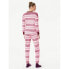 Фото #2 товара Joyspun 3Pcs Pajama Set w/ Socks Women M Pink Velour Crew Neck Stretch Polyester